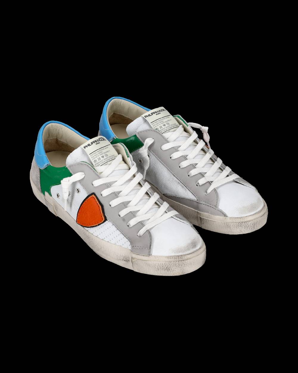 Philippe Model Sneaker basse Prsx uomo - bianco e arancione