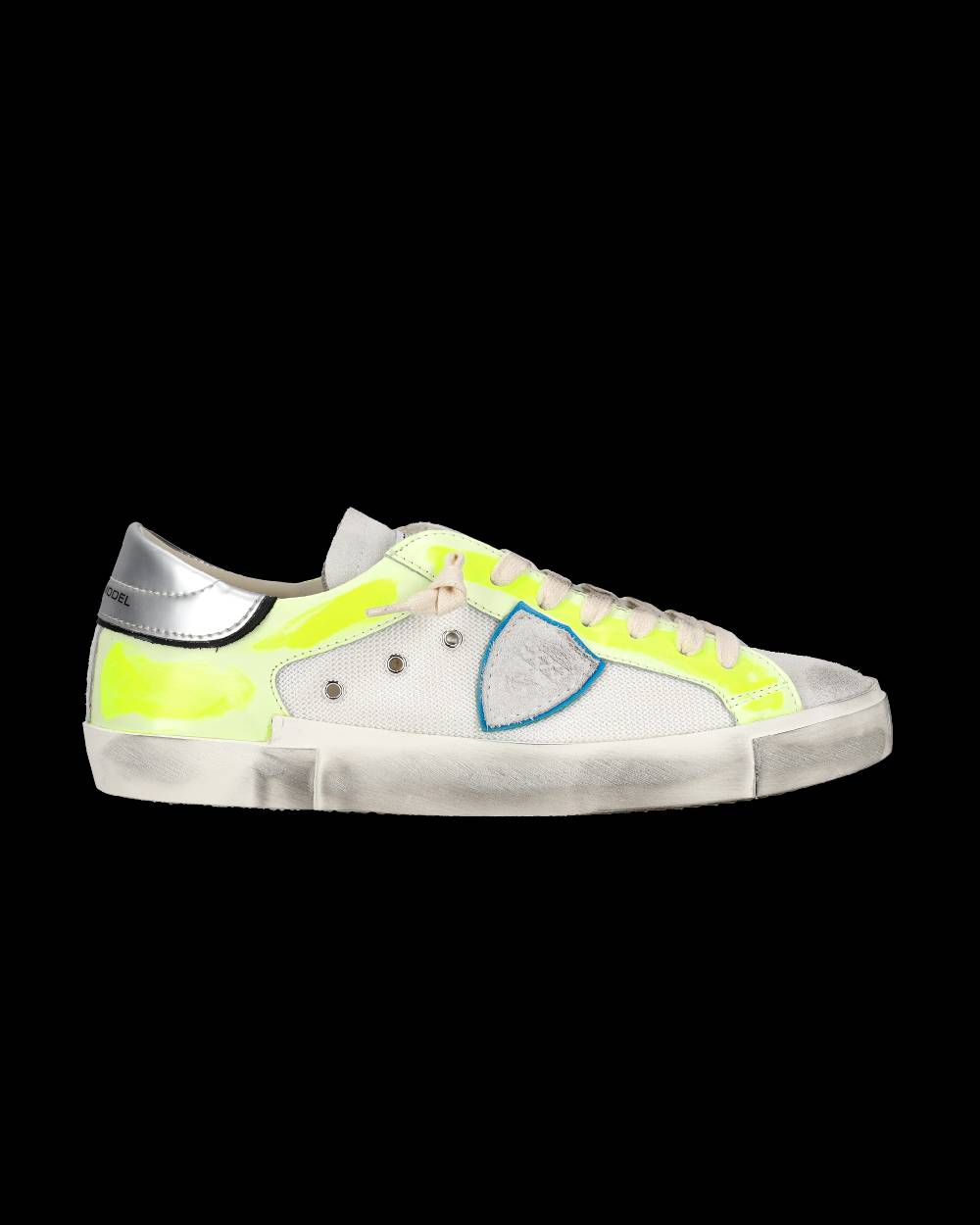 Philippe Model Sneaker Basse Prsx Uomo - Bianco E Giallo Fluo