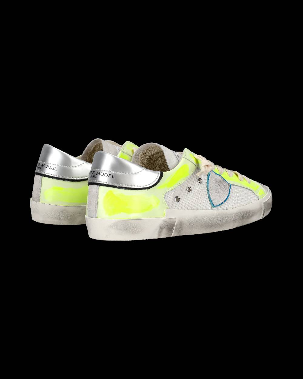 Philippe Model Sneaker Basse Prsx Uomo - Bianco E Giallo Fluo