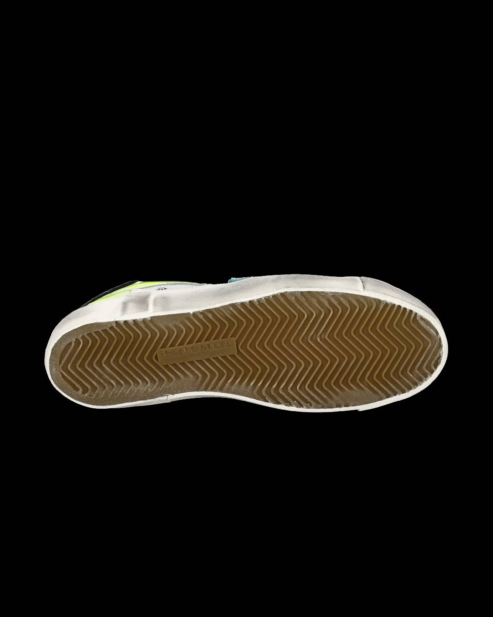 Philippe Model Sneaker Basse Prsx Uomo - Bianco E Giallo Fluo