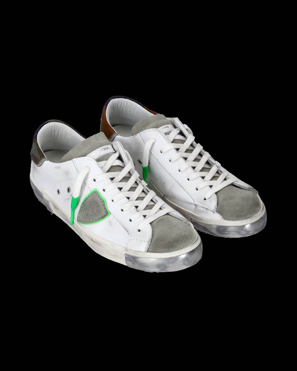 Philippe Model Sneaker basse Prsx uomo - bianco e verde