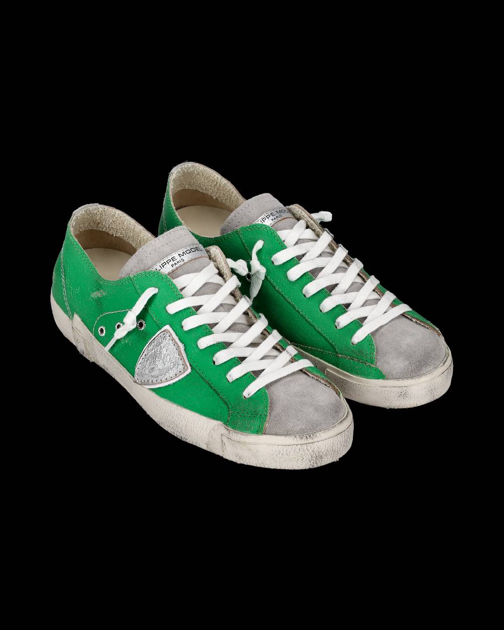 Philippe Model Sneaker basse Prsx uomo - verde e argento Philippe Model Sneaker basse Prsx uomo - verde e argento