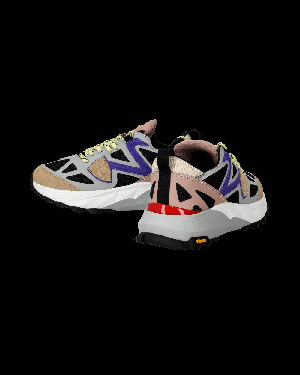Philippe Model Sneaker Basse Rocx Donna - Grigio, Nero E Violetto