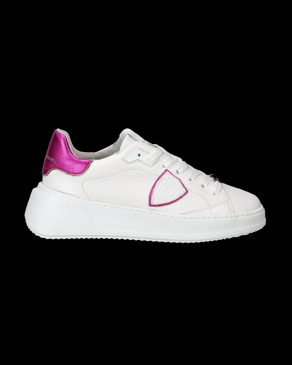 Philippe Model Sneaker Basse Tres Temple Donna - Bianco E Fucsia