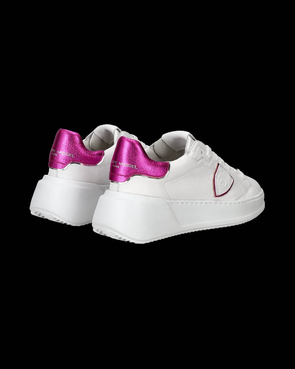 Philippe Model Sneaker Basse Tres Temple Donna - Bianco E Fucsia