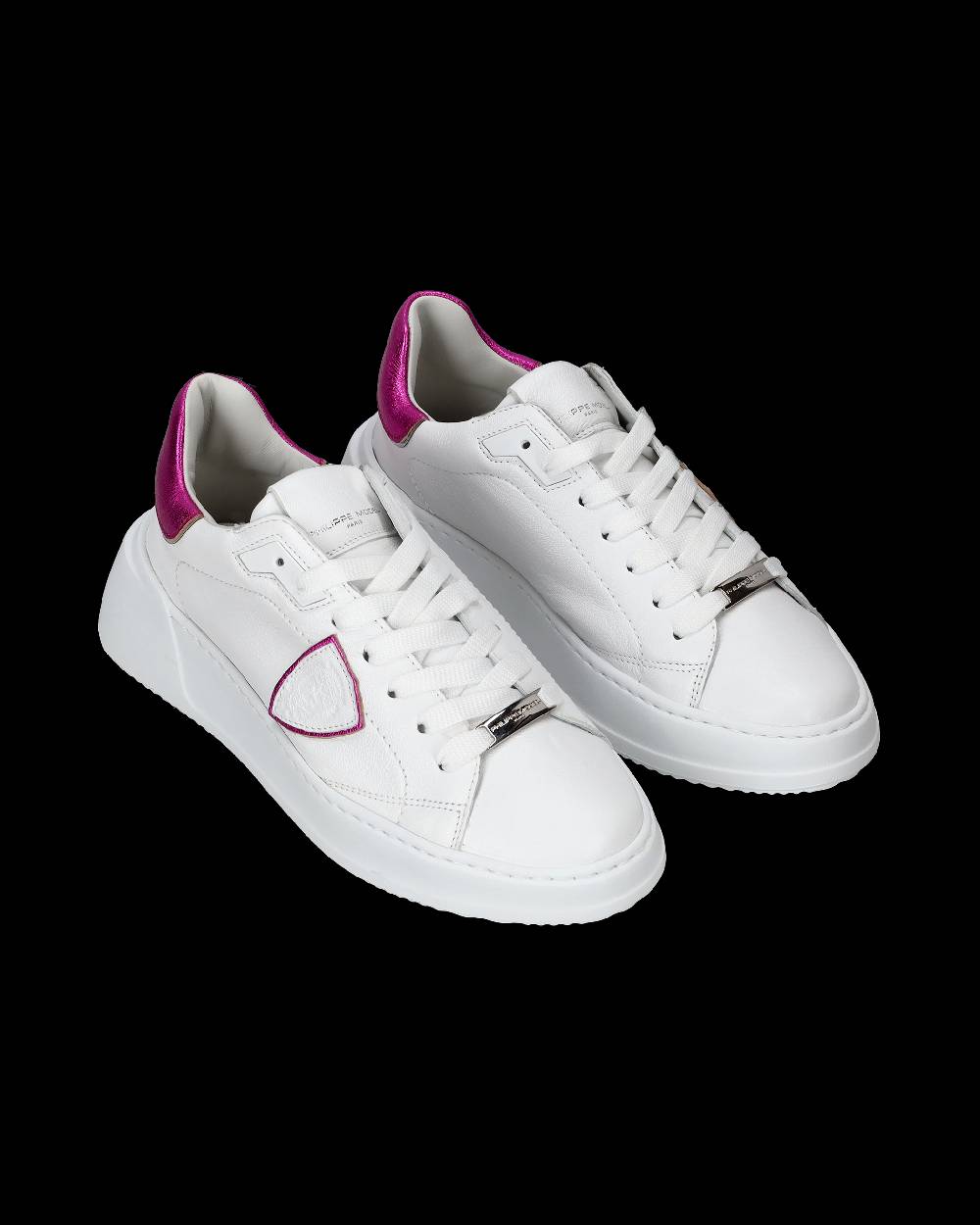 Philippe Model Sneaker basse Tres Temple donna - bianco e fucsia