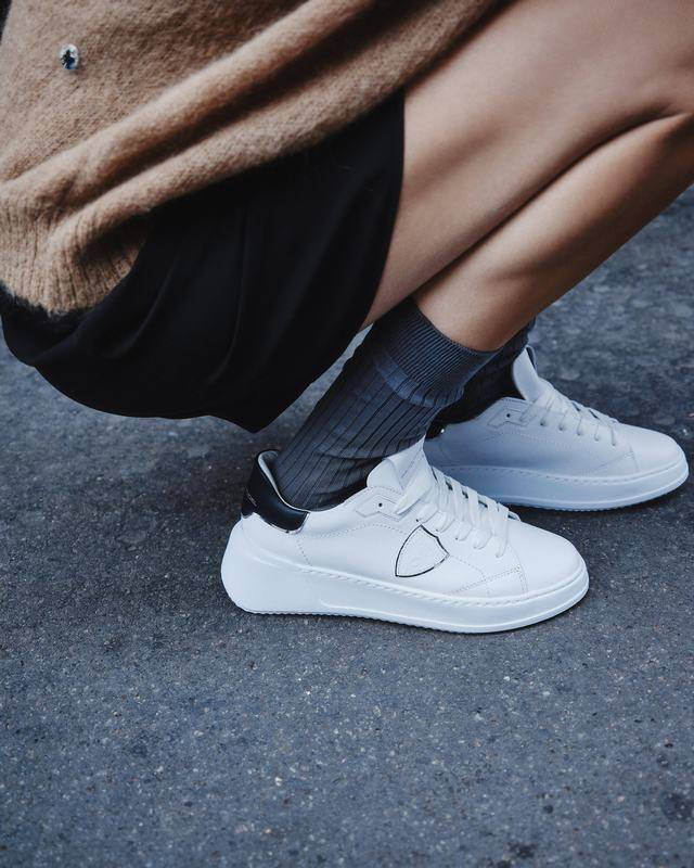 Philippe Model Sneaker Basse Tres Temple Donna - Bianco E Nero