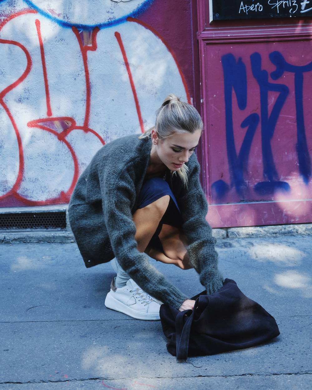 Philippe Model Sneaker Basse Tres Temple Donna - Bianco E Nero