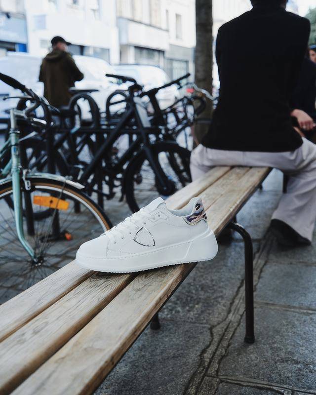 Philippe Model Sneaker Basse Tres Temple Donna - Bianco E Rosa