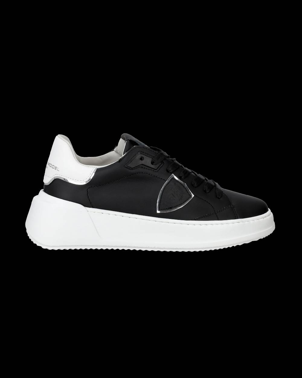Philippe Model Sneaker Basse Tres Temple Donna - Nero E Bianco