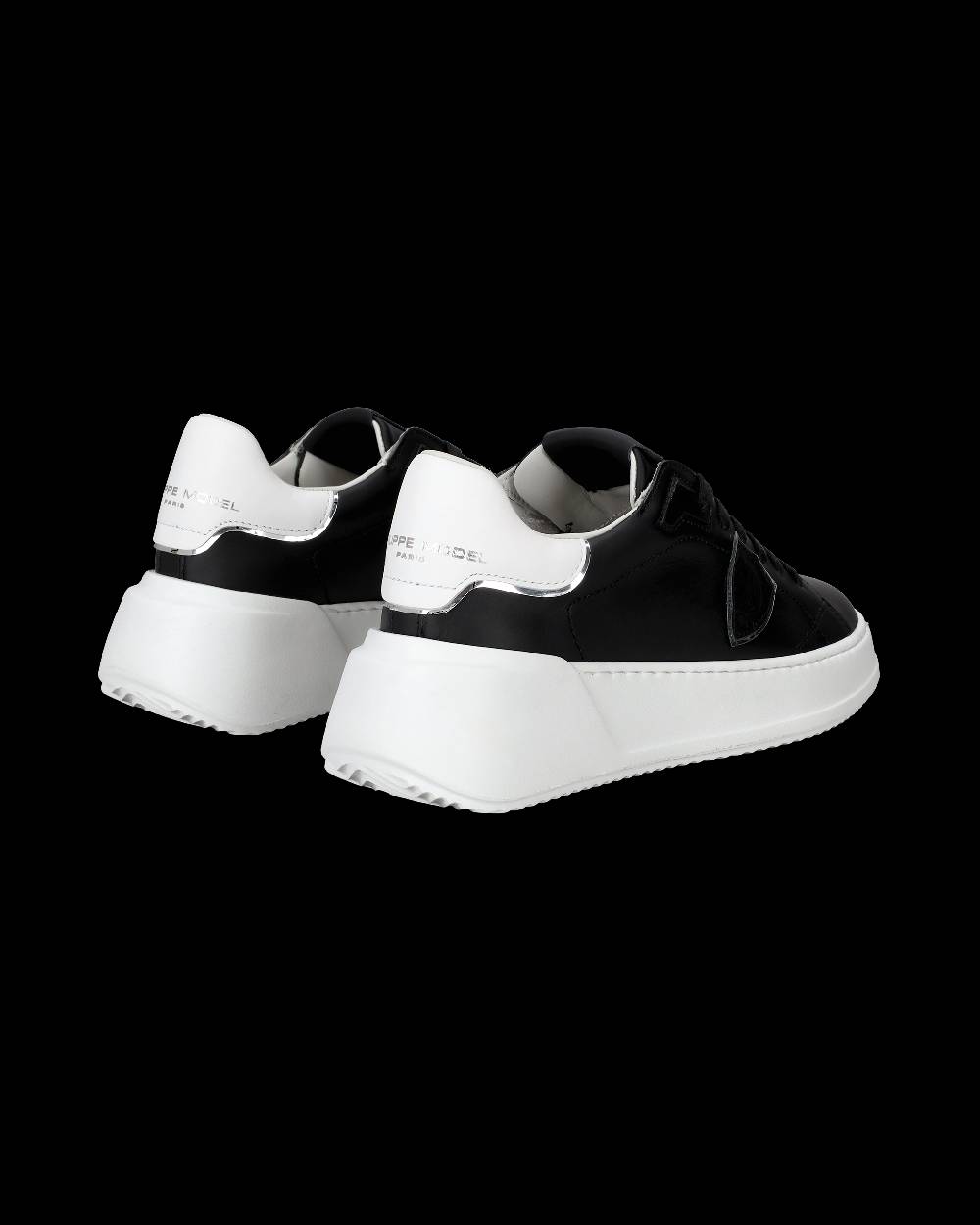 Philippe Model Sneaker Basse Tres Temple Donna - Nero E Bianco