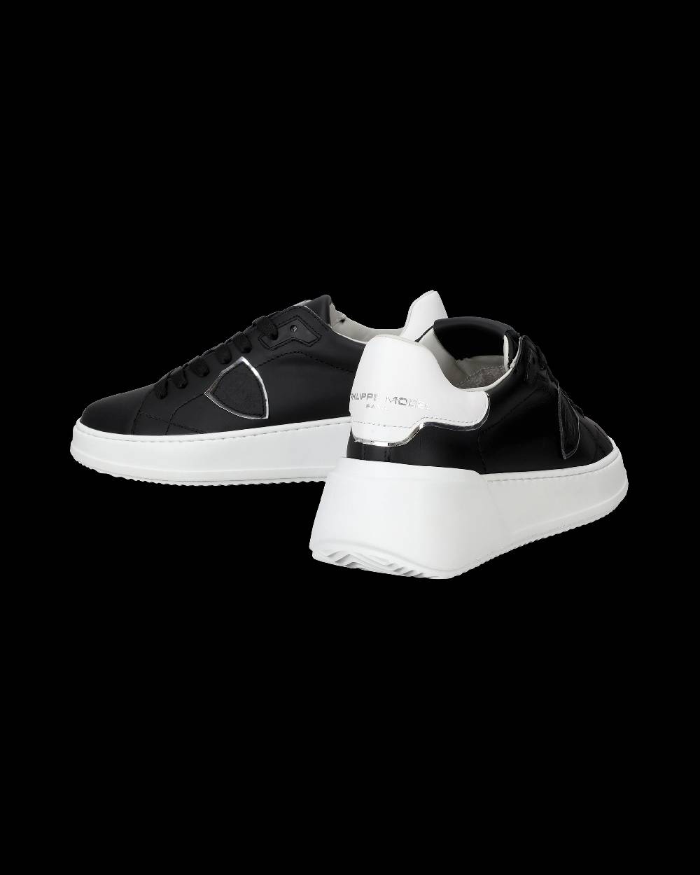 Philippe Model Sneaker Basse Tres Temple Donna - Nero E Bianco