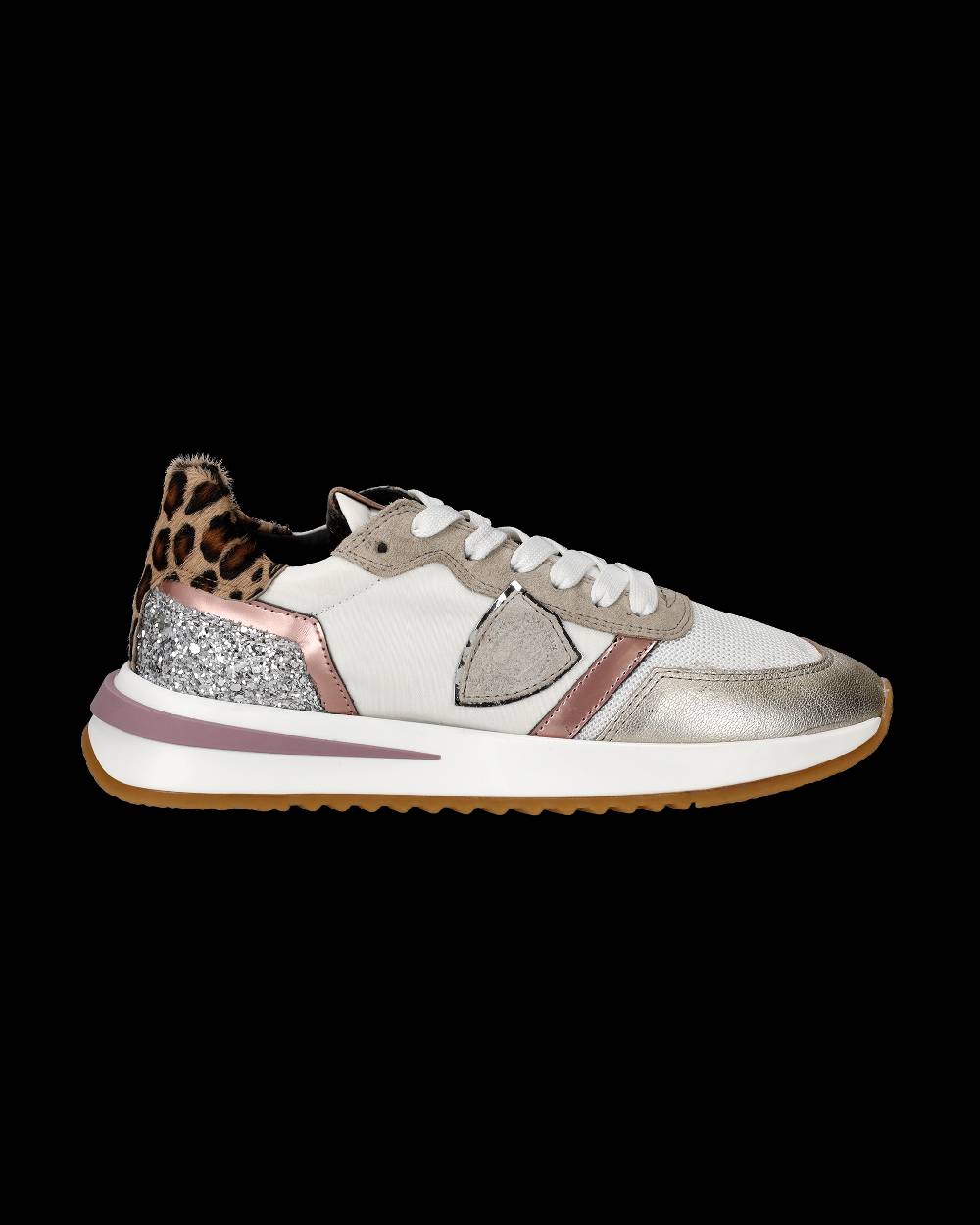 Philippe Model Sneaker Basse Tropez 2.1 Donna - Animalier Bianco E Rosa