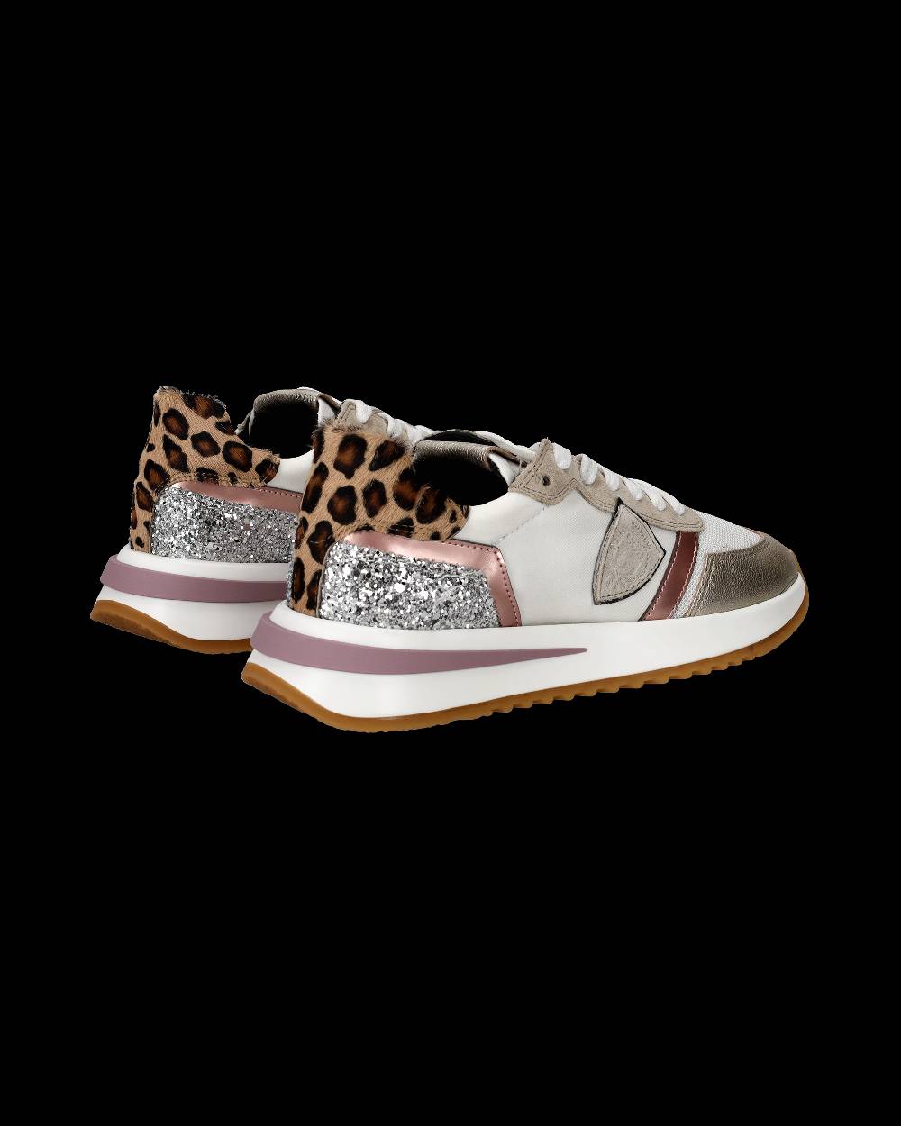 Philippe Model Sneaker Basse Tropez 2.1 Donna - Animalier Bianco E Rosa