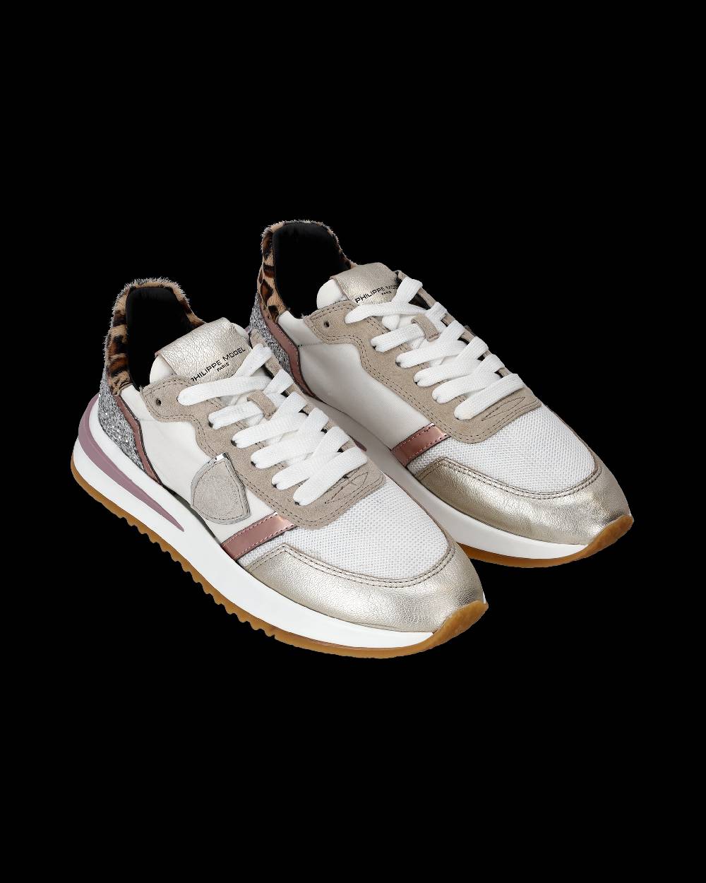 Philippe Model Sneaker basse Tropez 2.1 donna - animalier bianco e rosa