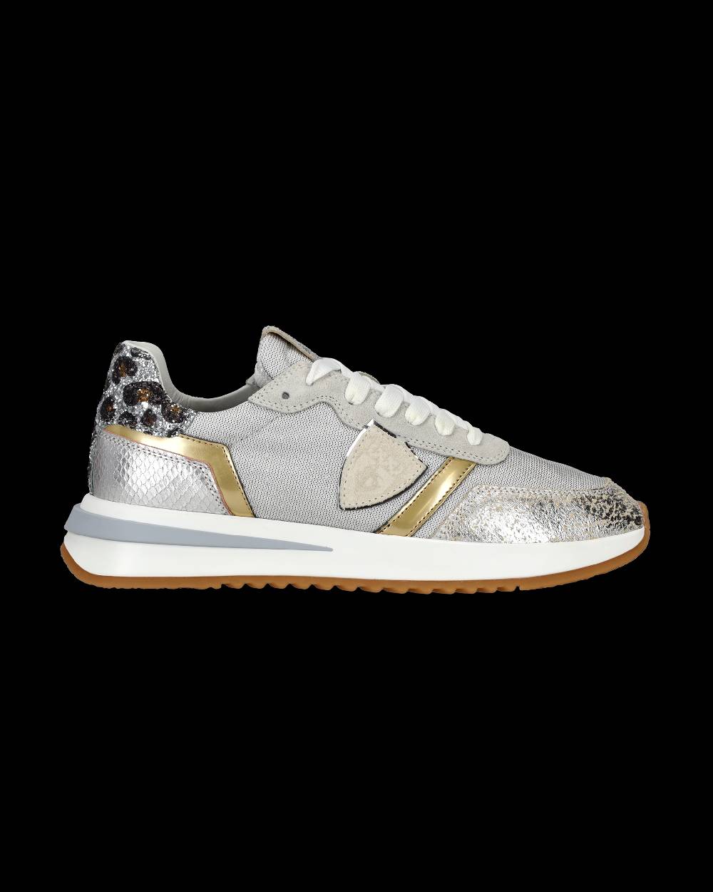 Philippe Model Sneaker Basse Tropez 2.1 Donna - Bianco, Argento E Animalier