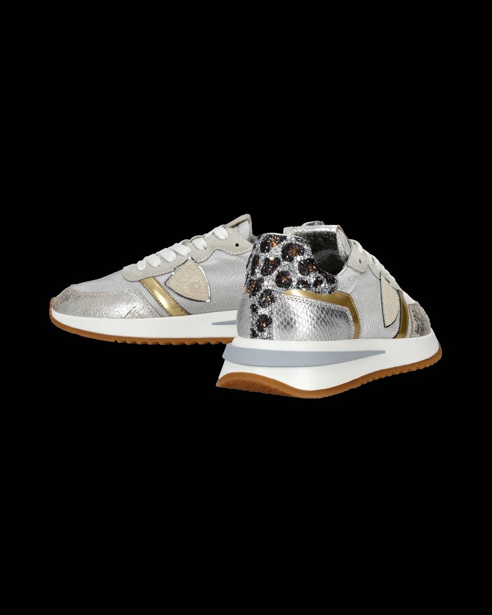 Philippe Model Sneaker Basse Tropez 2.1 Donna - Bianco, Argento E Animalier