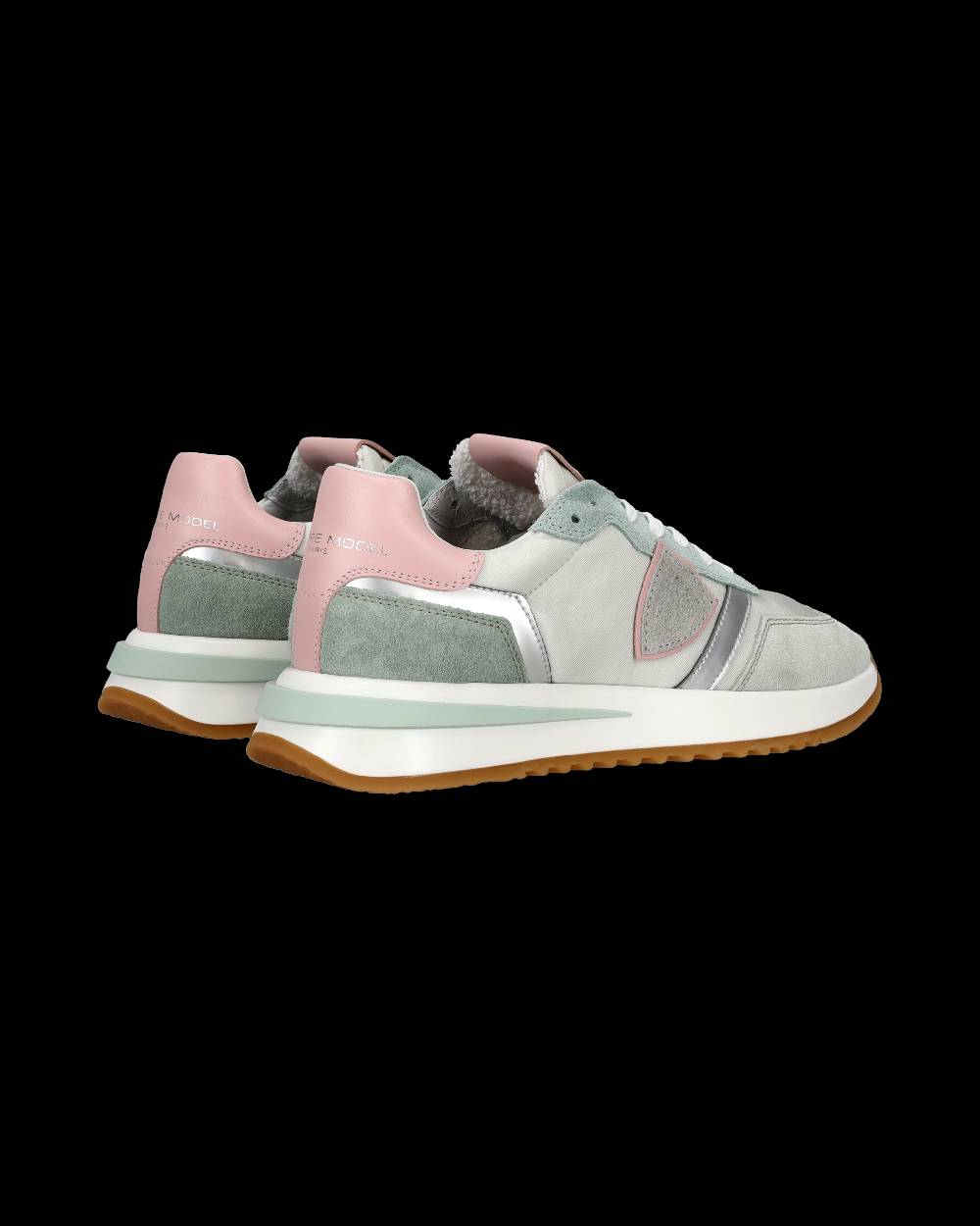 Philippe Model Sneaker Basse Tropez 2.1 Donna - Bianco, Verde Acqua E Argento