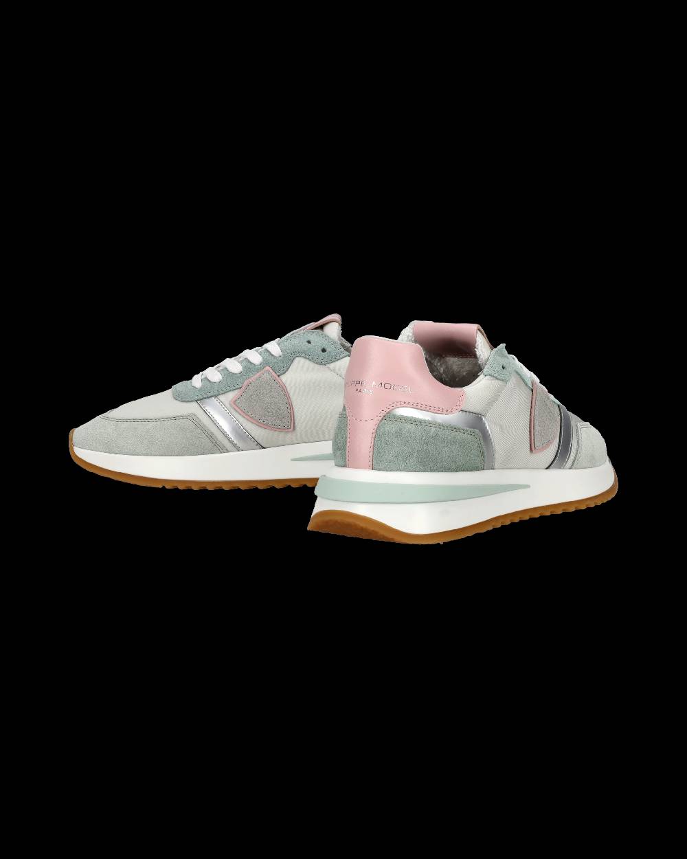 Philippe Model Sneaker Basse Tropez 2.1 Donna - Bianco, Verde Acqua E Argento