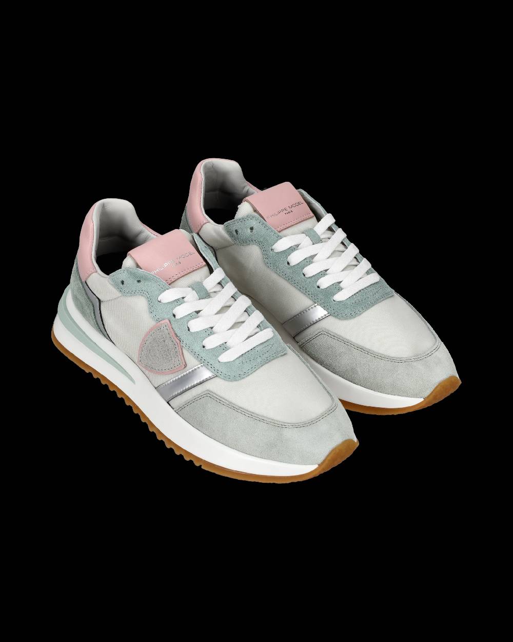 Philippe Model Sneaker basse Tropez 2.1 donna - bianco, verde acqua e argento