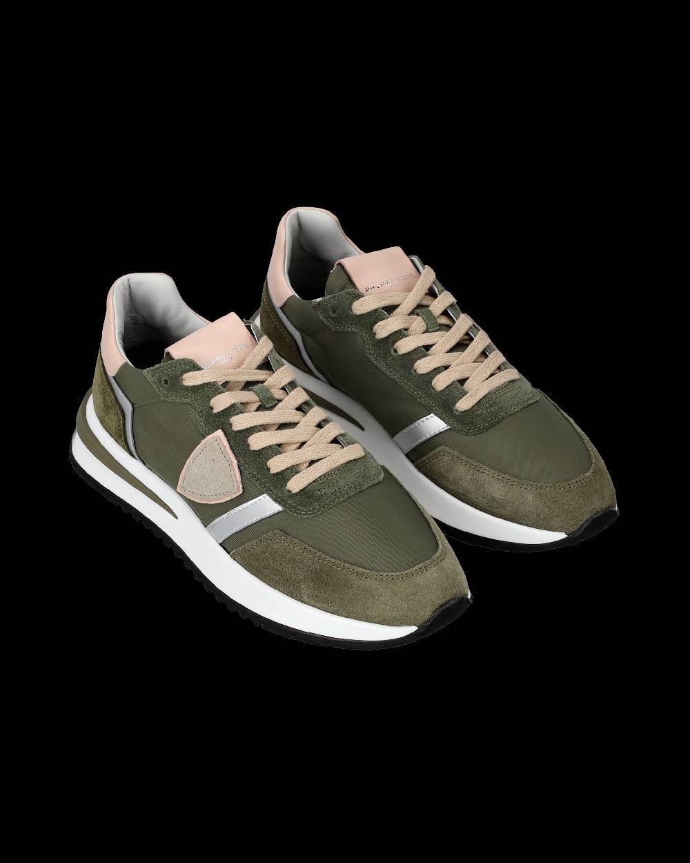 Philippe Model Sneaker basse Tropez 2.1 donna - verde militare e rosa