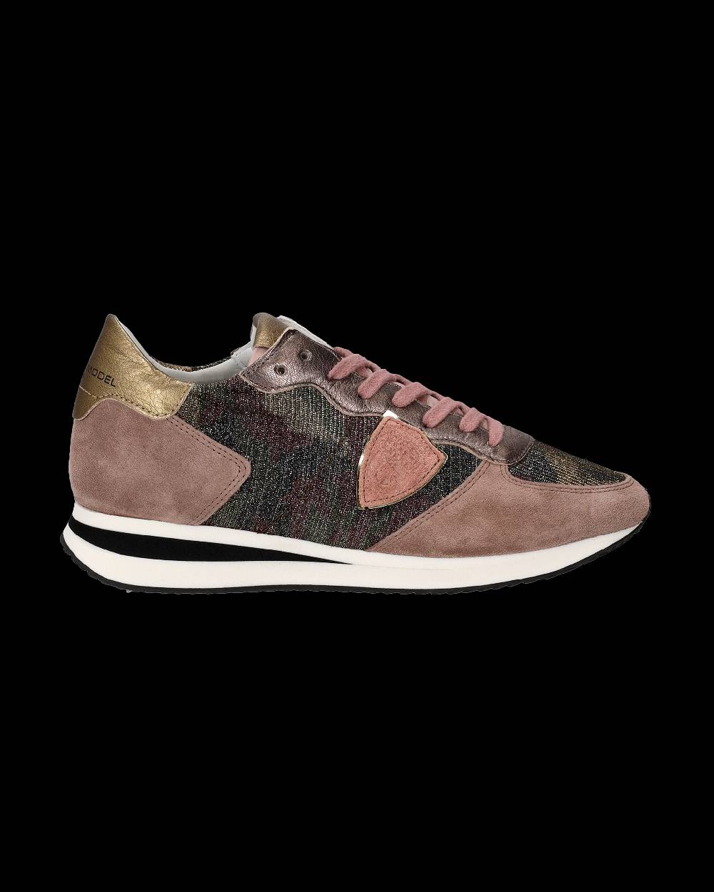 Philippe Model Sneaker Basse Tropez Donna - Camouflage, Rosa E Bronzo
