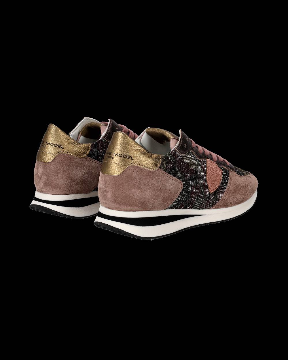 Philippe Model Sneaker Basse Tropez Donna - Camouflage, Rosa E Bronzo