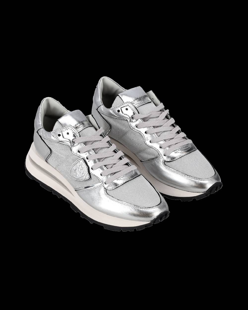 Philippe Model Sneaker basse Tropez Haute donna - argento