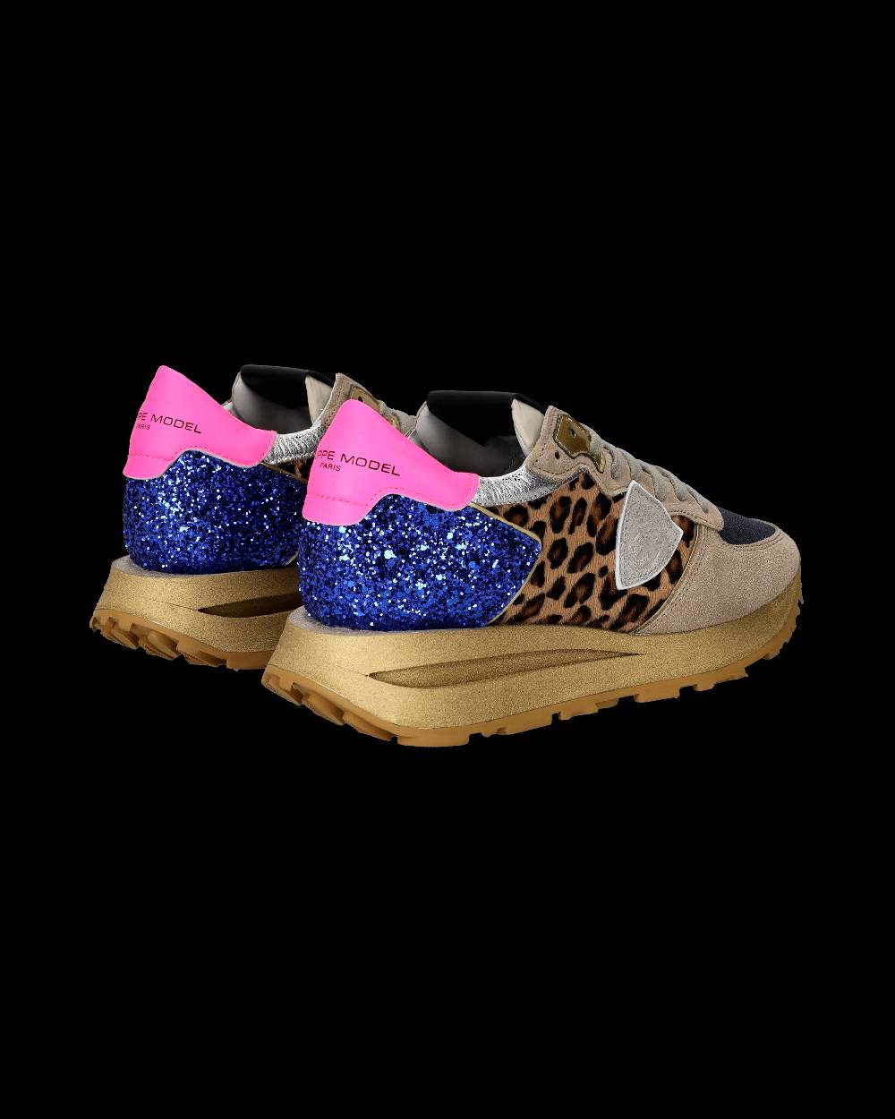 Philippe Model Sneaker Basse Tropez Haute Donna - Beige, Bluette E Rosa