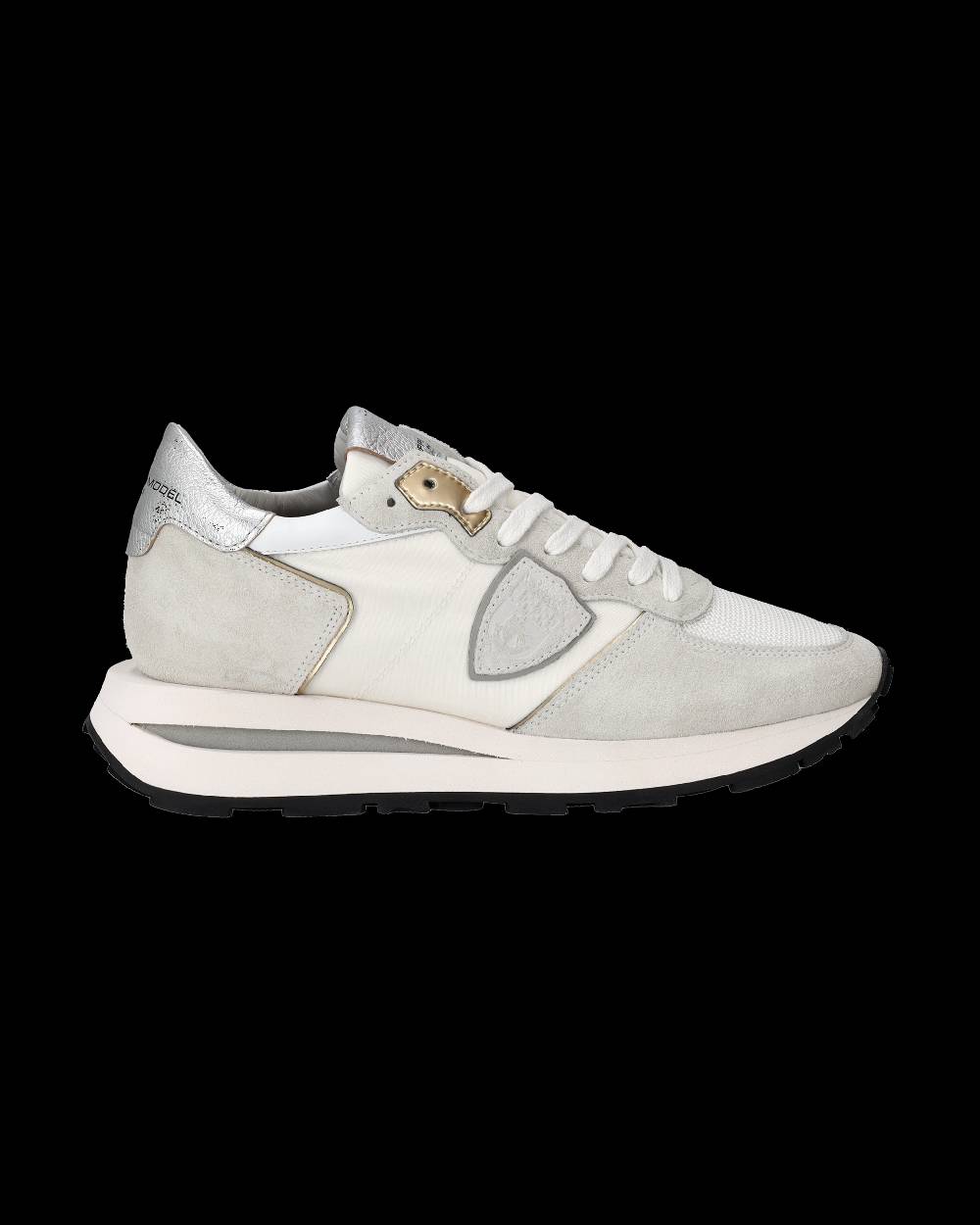 Philippe Model Sneaker Basse Tropez Haute Donna - Bianco E Argento