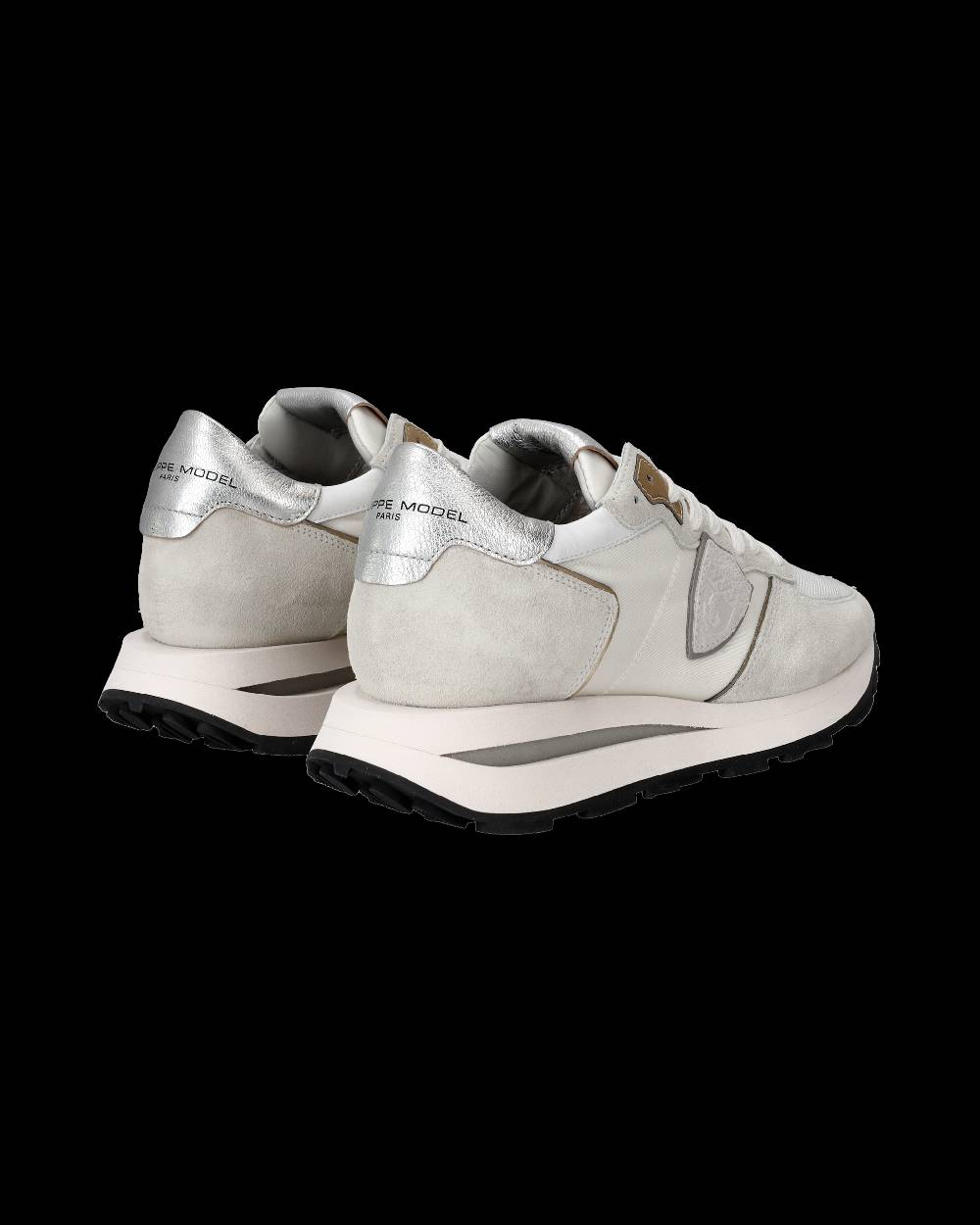 Philippe Model Sneaker Basse Tropez Haute Donna - Bianco E Argento