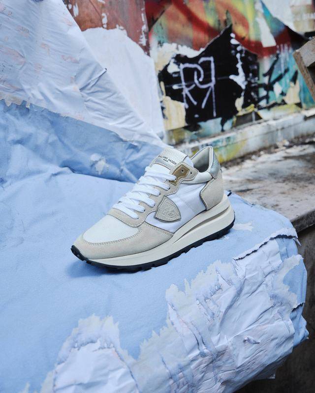 Philippe Model Sneaker Basse Tropez Haute Donna - Bianco E Argento