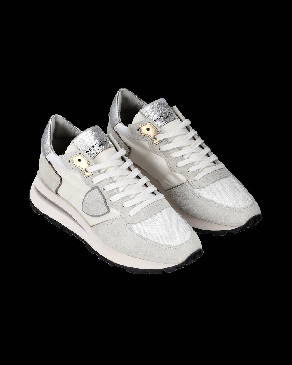 Philippe Model Sneaker basse Tropez Haute donna - bianco e argento