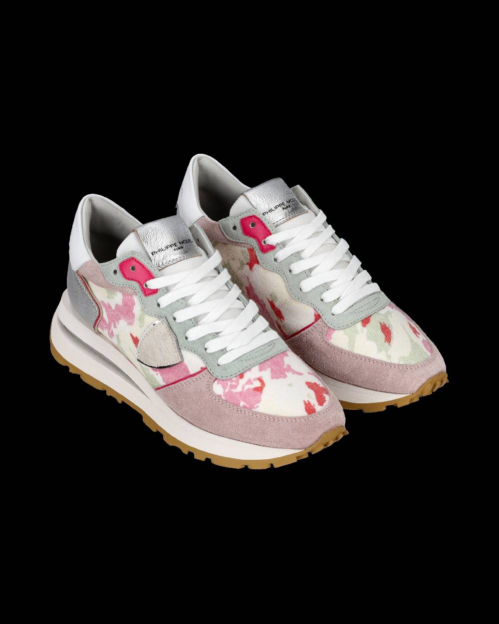 Philippe Model Sneaker basse Tropez Haute donna - bianco e rosa