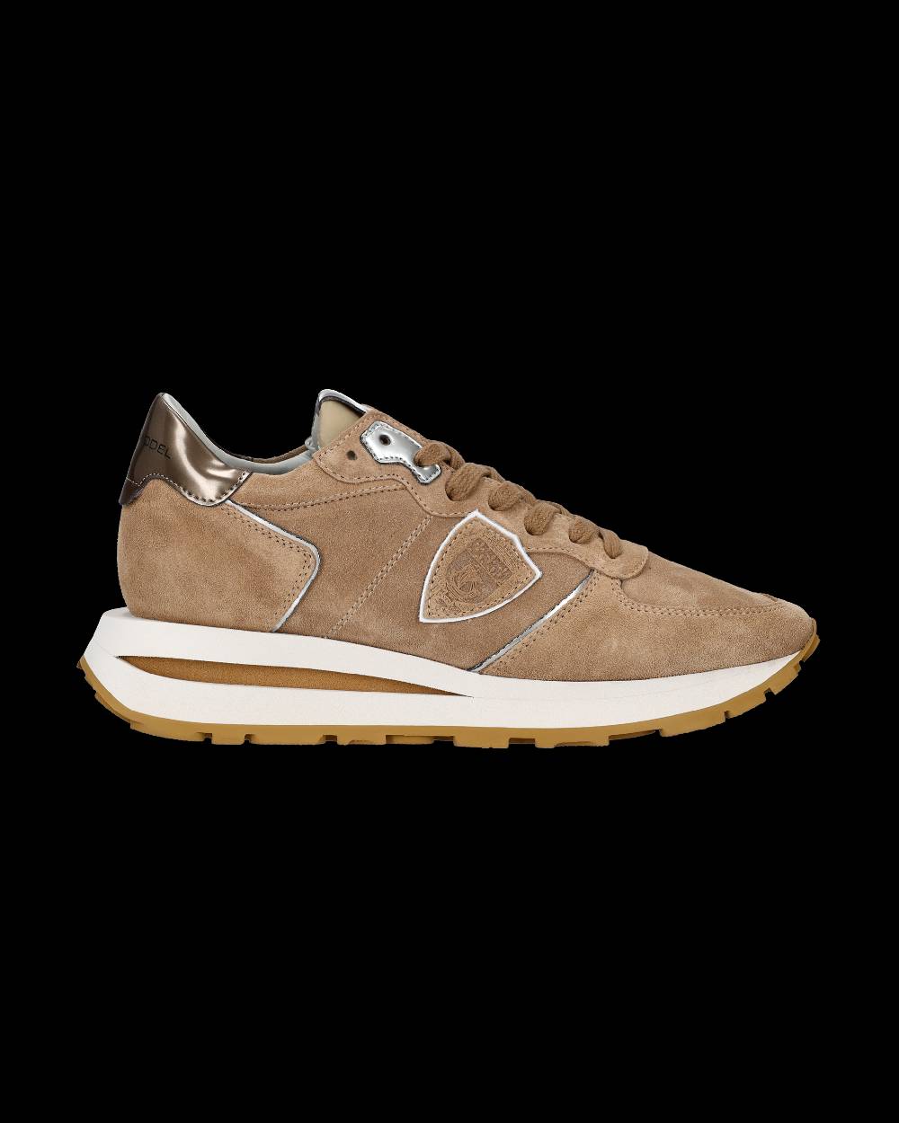 Philippe Model Sneaker Basse Tropez Haute Donna - Marrone