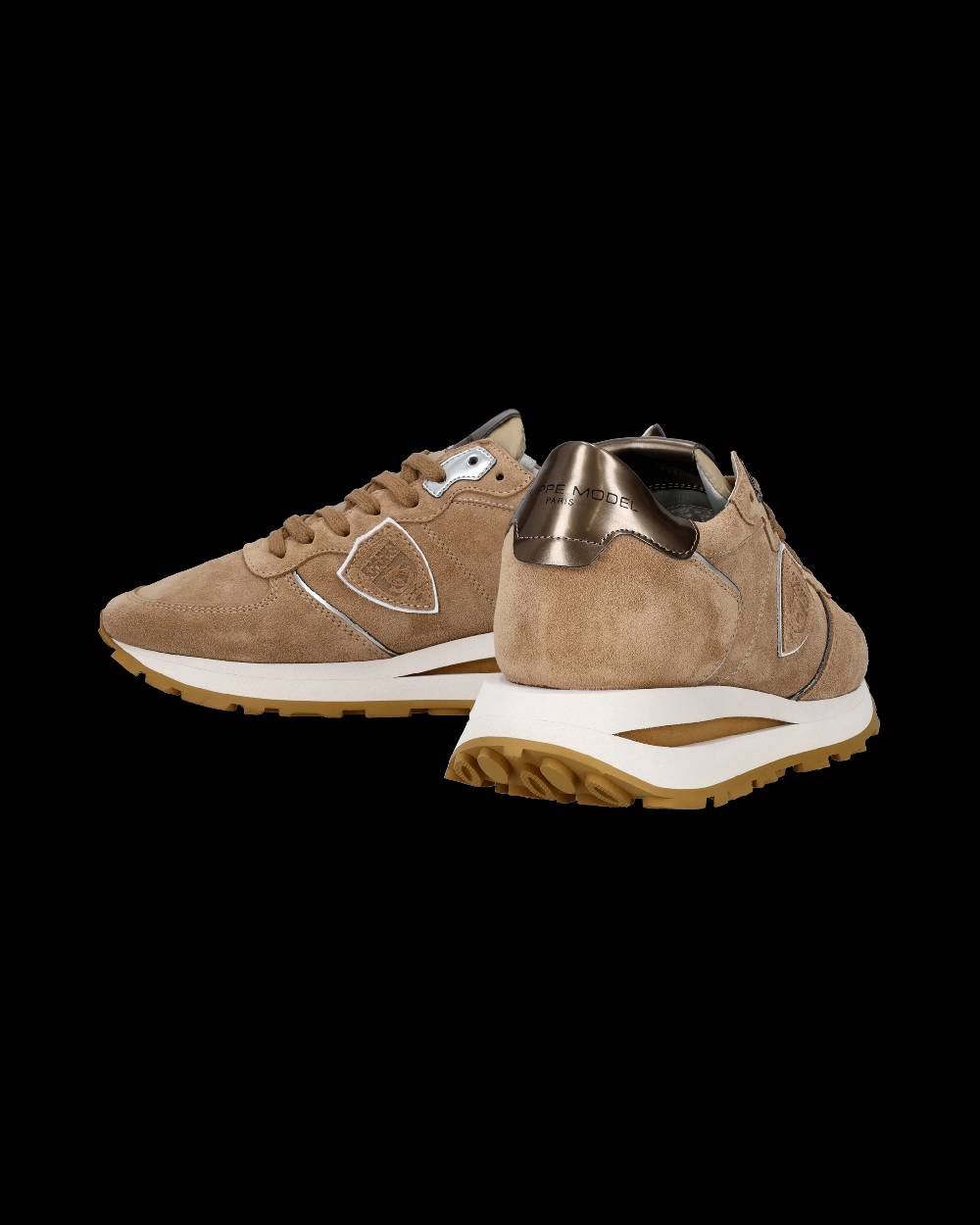 Philippe Model Sneaker Basse Tropez Haute Donna - Marrone
