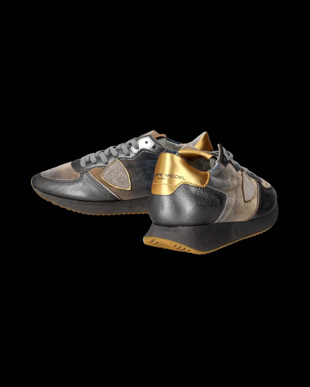 Philippe Model Sneaker Basse Trpx Donna - Blu Acqua E Oro