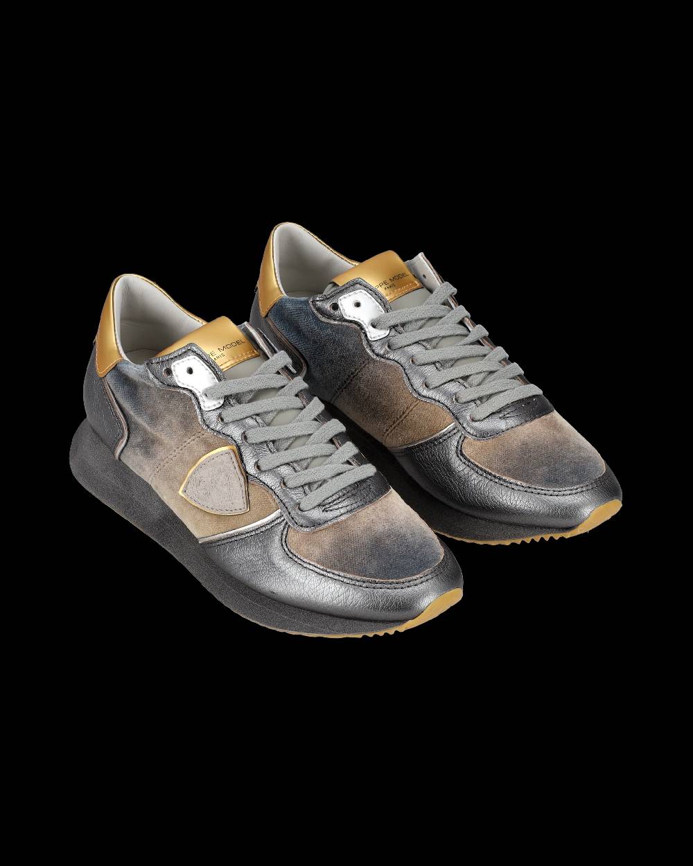 Philippe Model Sneaker Basse Trpx Donna - Blu Acqua E Oro