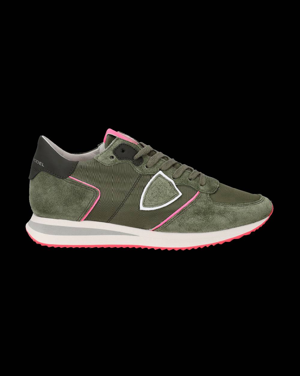Philippe Model Sneaker Basse Trpx Donna - Verde Militare E Rosa Fluo
