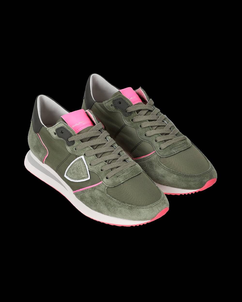Philippe Model Sneaker basse Trpx donna - verde militare e rosa fluo