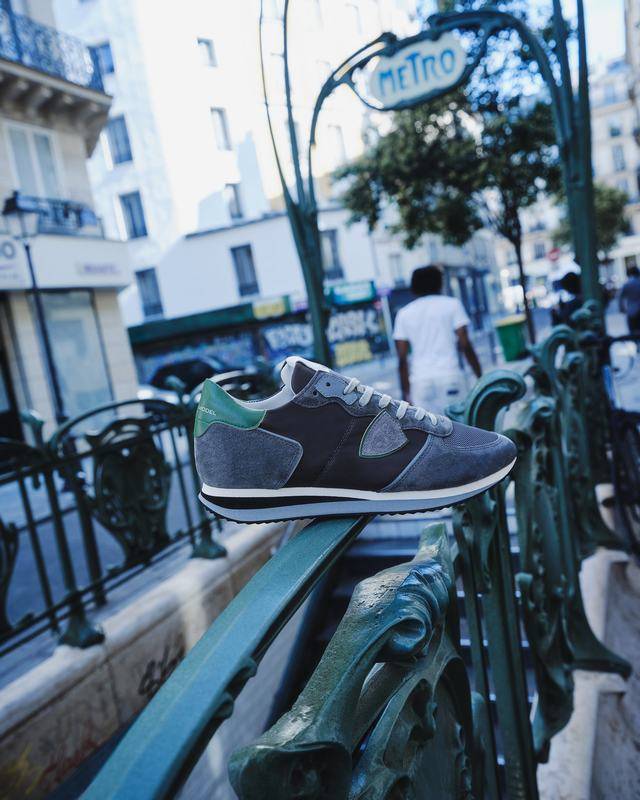 Philippe Model Sneaker Basse Trpx Uomo - Antracite E Verde