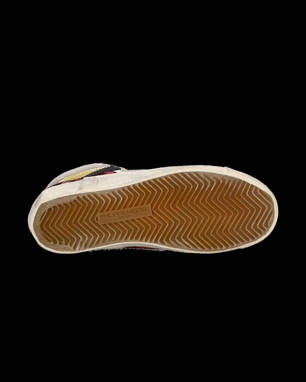 Philippe Model Sneaker Casual Prsx Da Donna In Nylon E Pelle - Nero E Argento