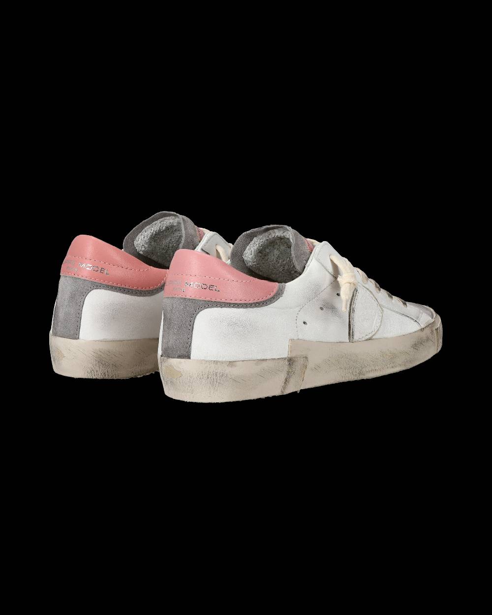 Philippe Model Sneaker Casual Prsx Da Donna In Pelle - Antracite E Bianco