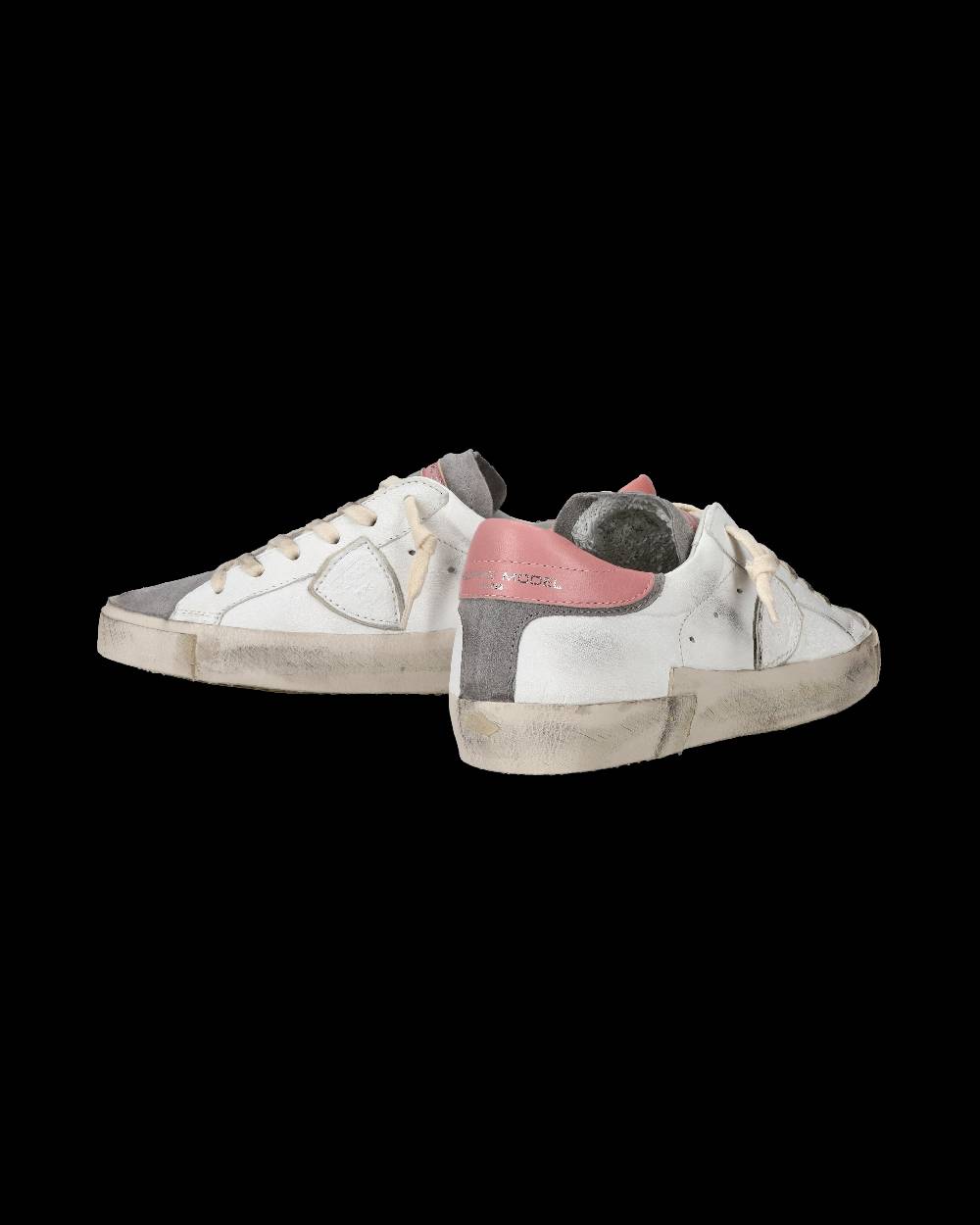 Philippe Model Sneaker Casual Prsx Da Donna In Pelle - Antracite E Bianco