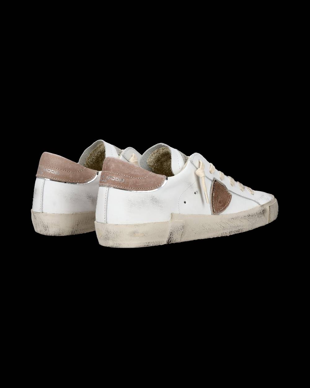 Philippe Model Sneaker Casual Prsx Da Donna In Pelle - Bianco E Giallo