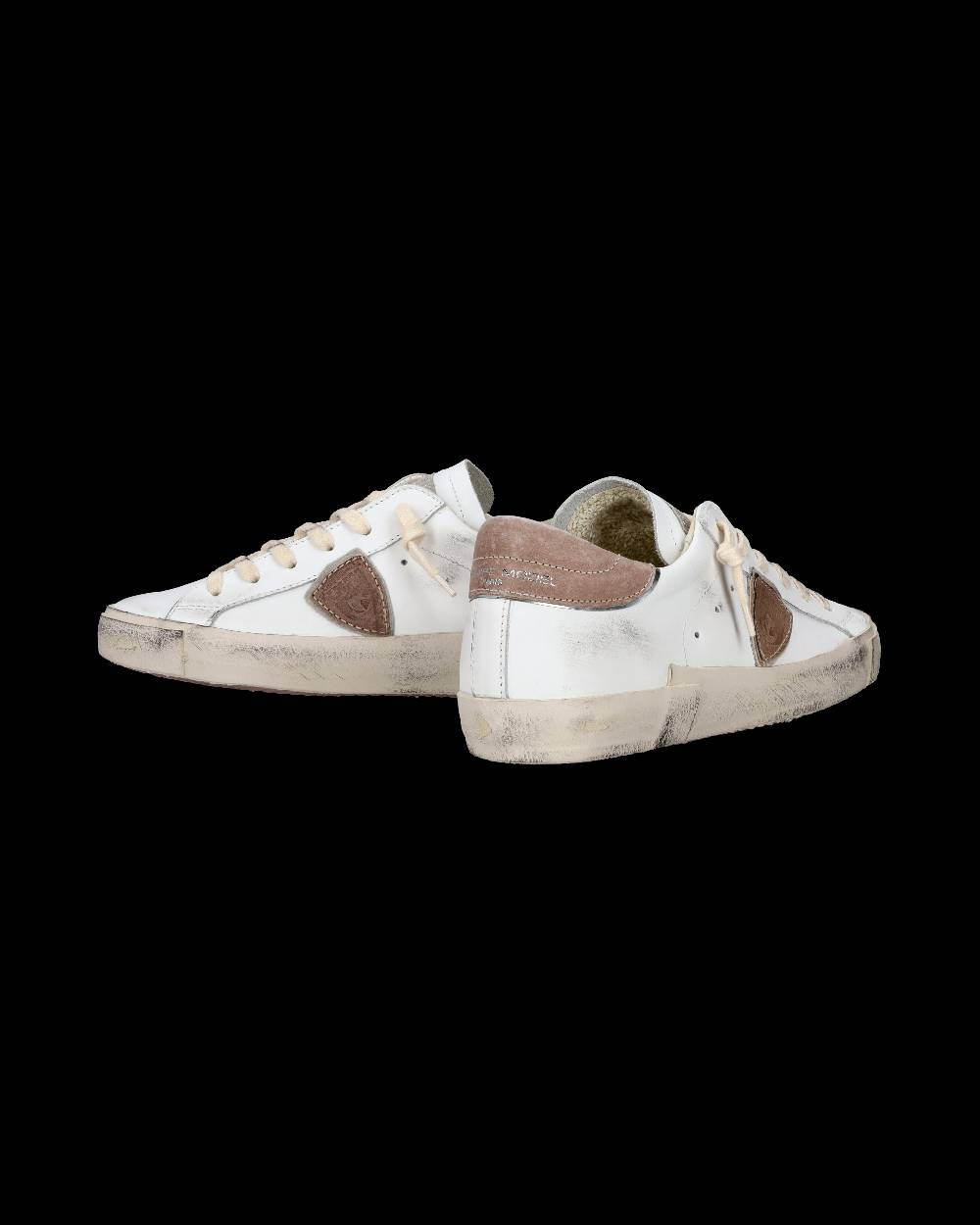 Philippe Model Sneaker Casual Prsx Da Donna In Pelle - Bianco E Giallo