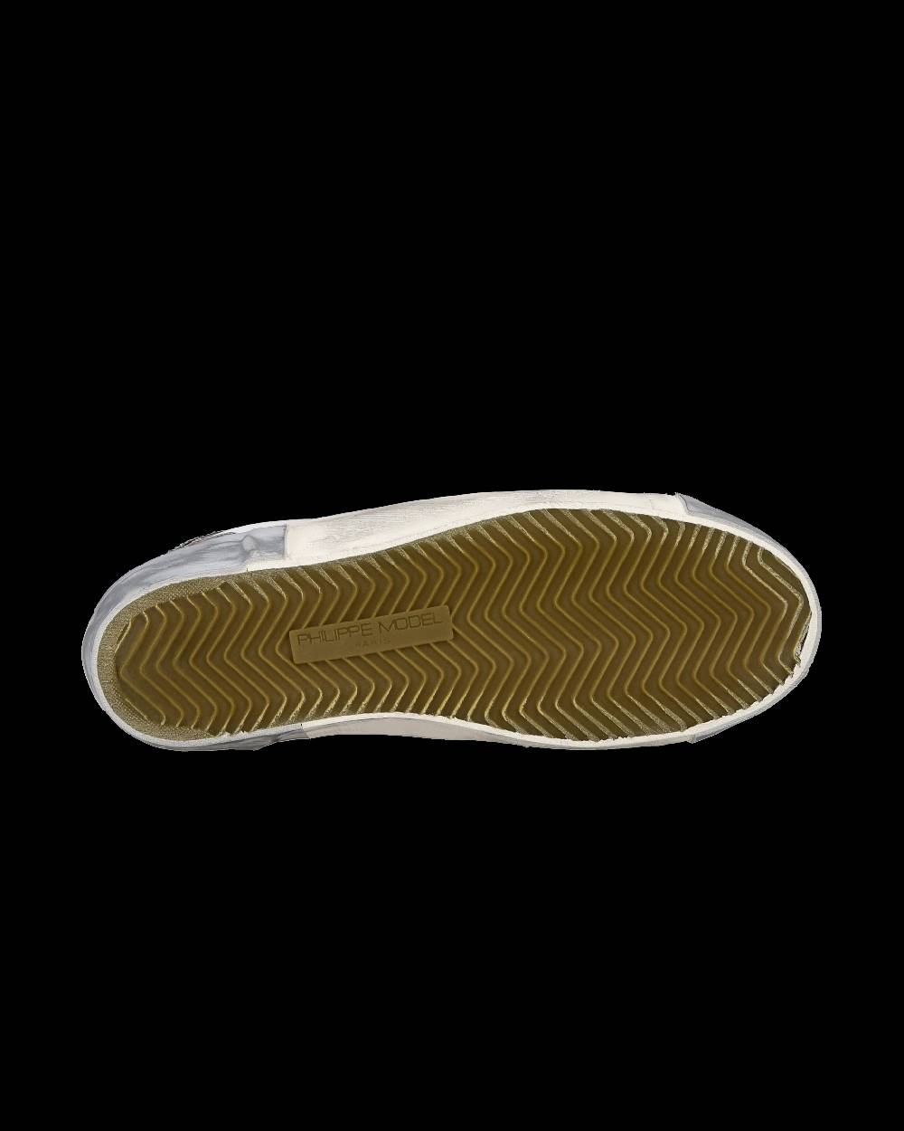 Philippe Model Sneaker Casual Prsx Da Donna In Pelle - Bianco E Verde