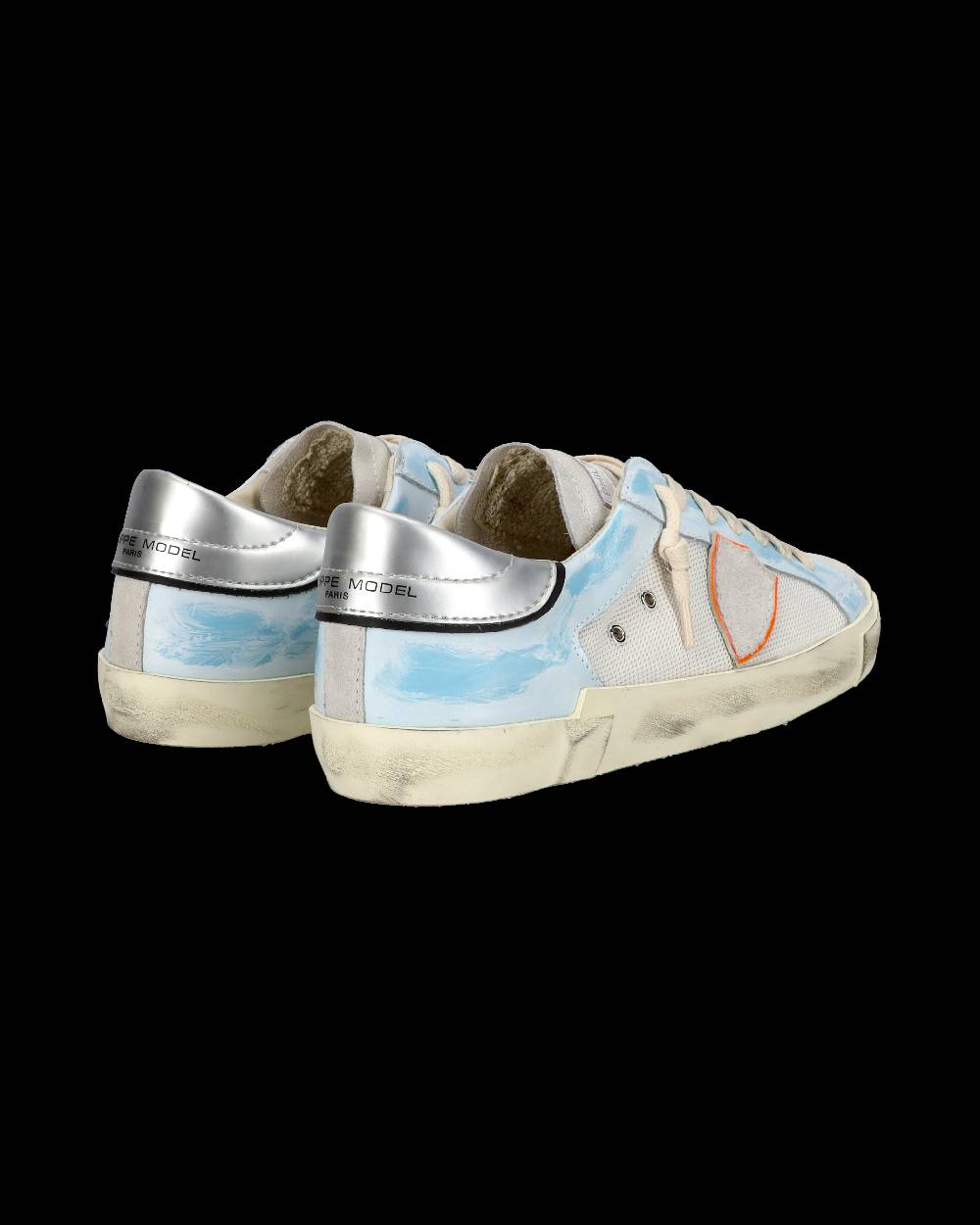 Philippe Model Sneaker Casual Prsx Da Uomo In Nylon E Pelle - Azzurro E Bianco