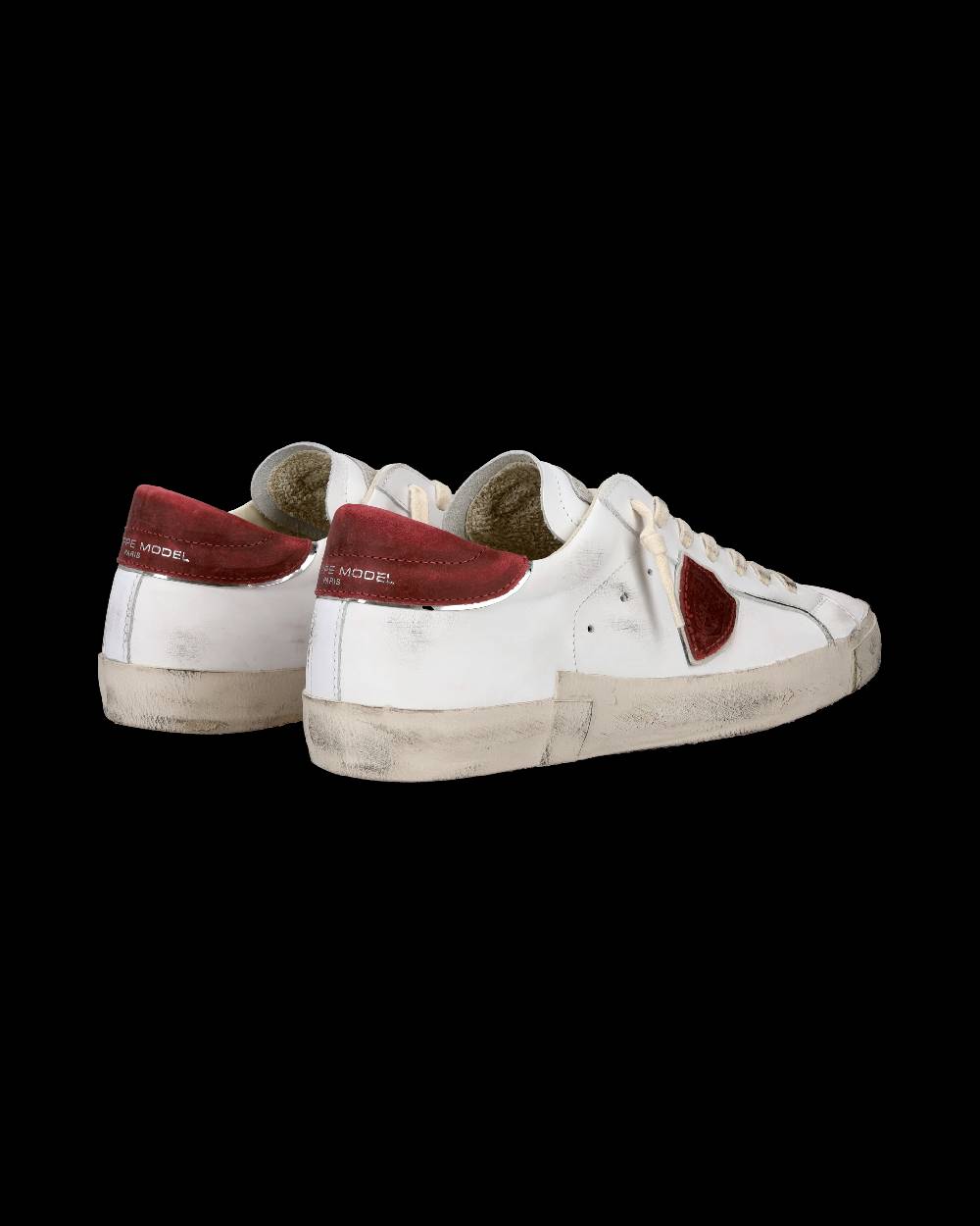 Philippe Model Sneaker Casual Prsx Da Uomo In Pelle - Bianco E Rosso