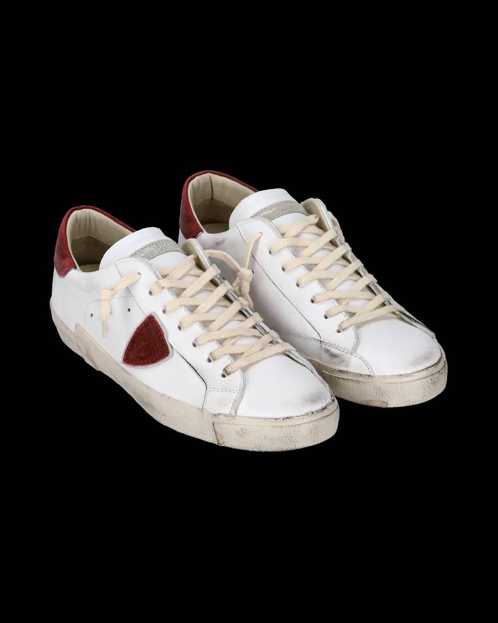 Philippe Model Sneaker casual Prsx da uomo in pelle - Bianco e rosso